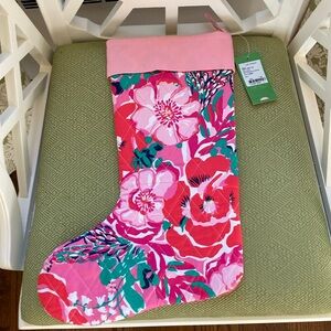 Lilly Pulitzer quilted Christmas Stocking